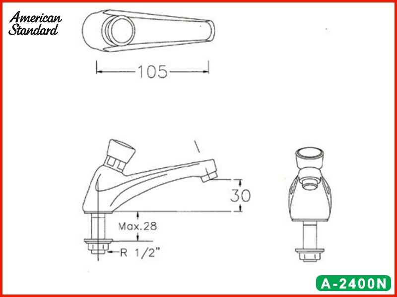 ban-ve-ky-thuat-voi-lavabo-ngat-tu-dong-american-standard-a-2400n