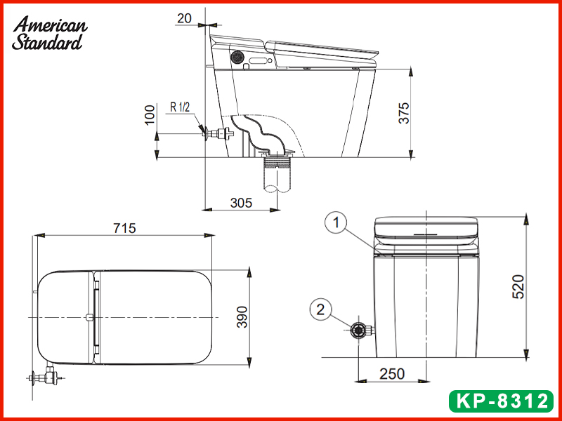 ban-ve-ky-thuat-bon-cau-thong-minh-american-standard-kp-8312