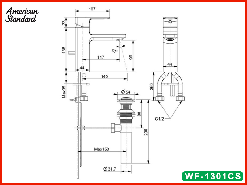 ban-ve-ky-thuat-voi-lavabo-nong-lanh-american-standard-WF-1301CS