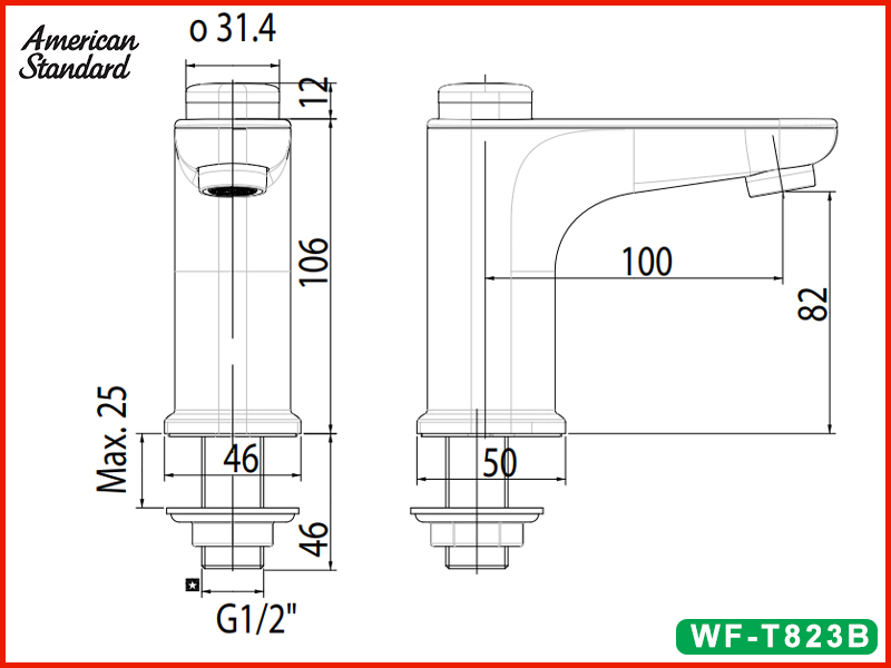 ban-ve-ky-thuat-voi-lavabo-lanh-american-standard-wf-t823b