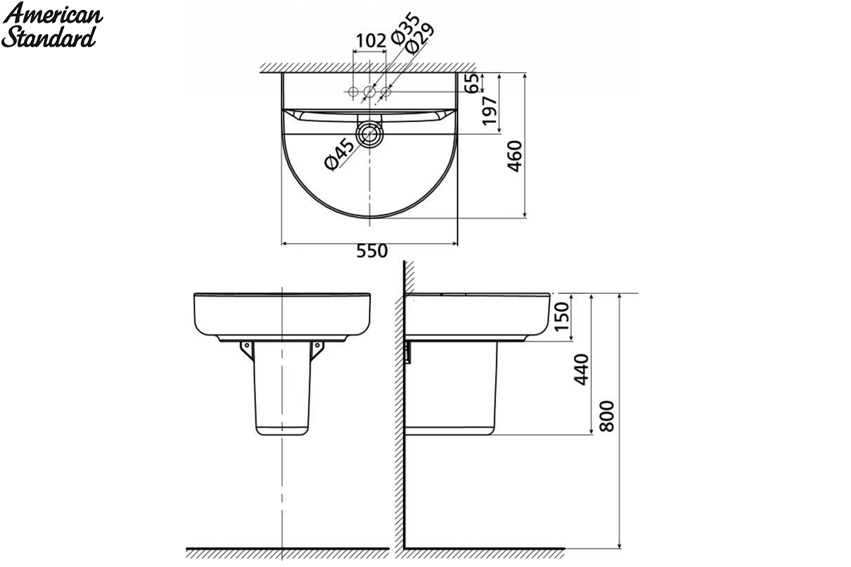 ban-ve-ky-thuat-chan-lavabo-treo-tuong-american-standard-0740-wt