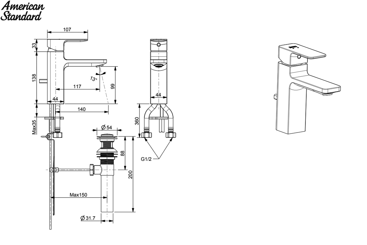ban-ve-ky-thuat-voi-lavabo-nong-lanh-american-standard-WF-1301BHG